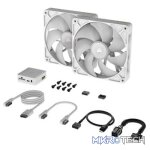 Corsair RX140 RGB iCUE Link 140mm PWM 1700 RPM White Chassis Fan  Twin Pack & System Hub - Image 2